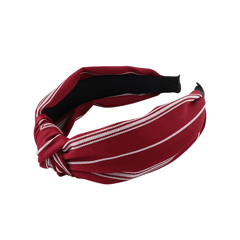 Women Cross Knotted Wide Headband Solid Color Striped Head Hoop Sport Yoga Stretch Twist Wrap Turban Girls Hair Accessories |