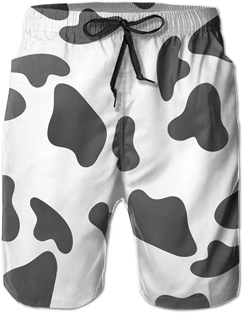 

Board Shorts Cow Dot Cow Men's Quick Dry Swim Trunks Beach Shorts