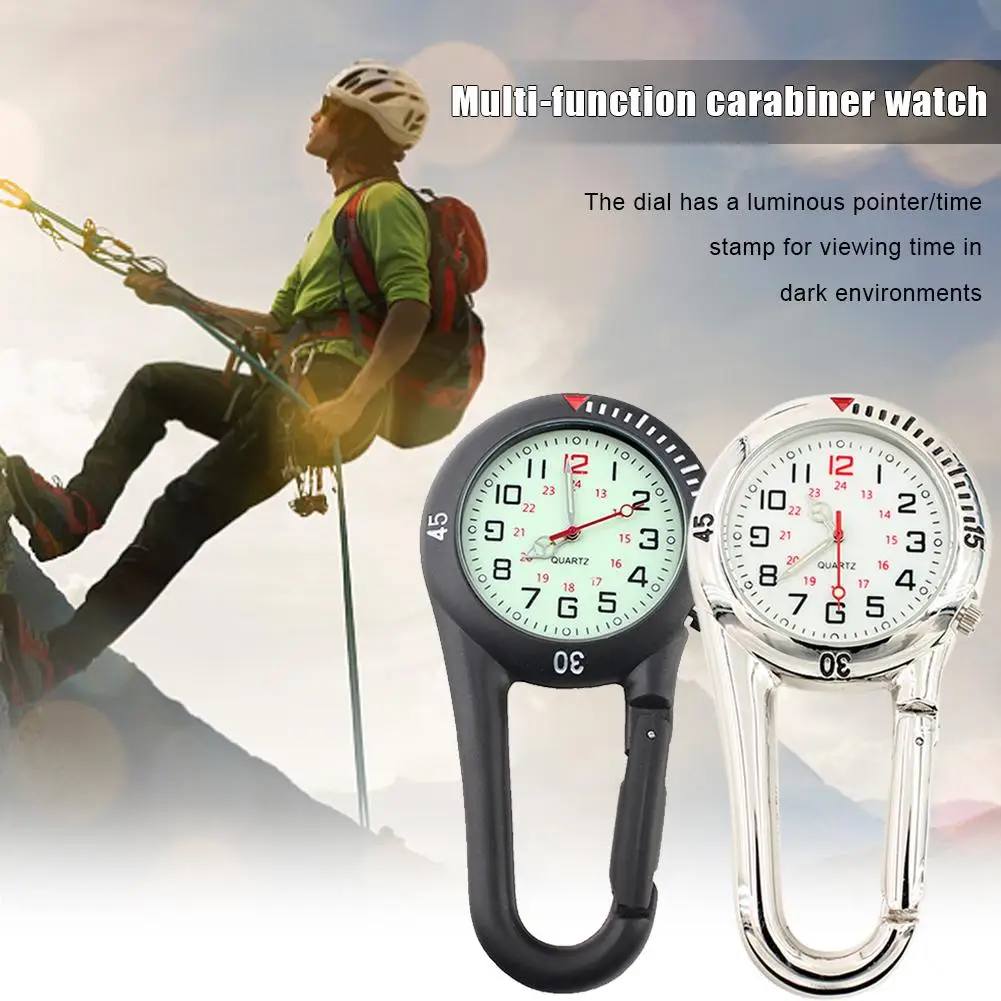 Флуоресцентный циферблат с карабином защитная Пряжка для скалолазания рюкзака