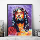 Абстрактная картина с изображением Иисуса, настенный постер и принт, современный декор для гостиной и дома