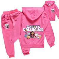 toddler girls gabbys dollhouse clothes baby boys clothing sets kids zipper jacket jogging pants 2pcs set children cats clothing