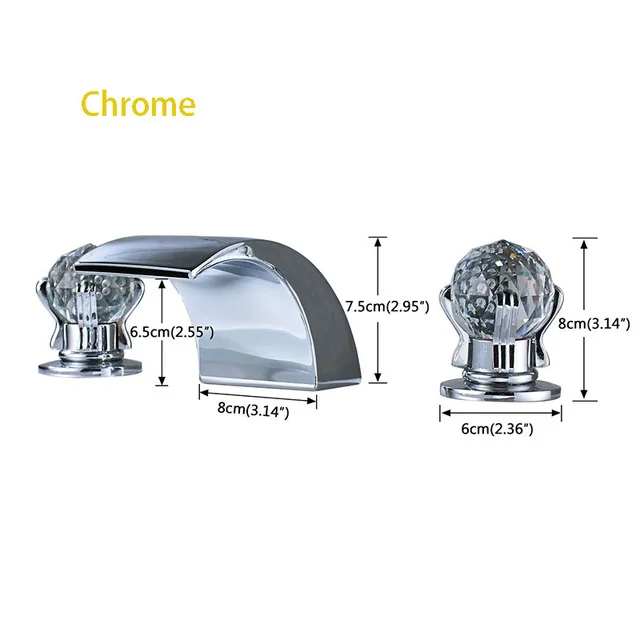 Imitation Waterfall Water Bathroom Sink Faucet Double Handle Basin Deck Installation Hot And Cold Bathtub | Обустройство дома