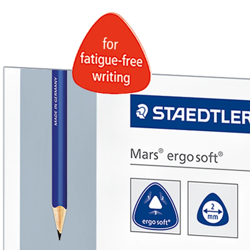 Мягкий Деревянный карандаш 6 шт. Staedtler 150 Mars Ergo HB B 2B треугольный стержень