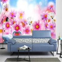 custom 3d any size photo wallpaper fantasy romantic flowers wwan lake background wall papel de parede tapety fresco home d%c3%a9cor