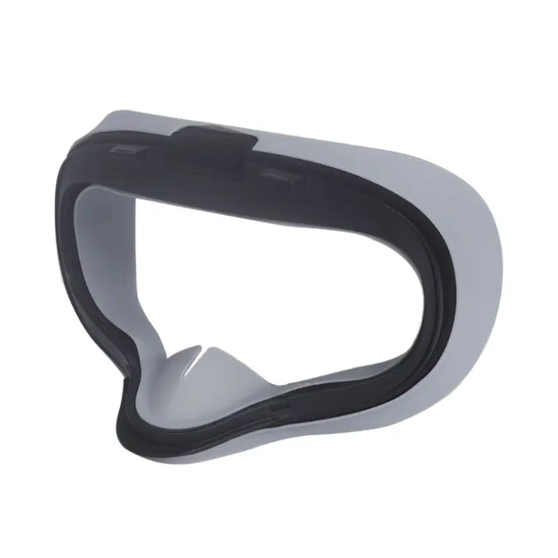 Soft Anti-sweat Silicone Eye Mask Case Cover Skin for Oculus Quest VR Glasses - Цвет: GY