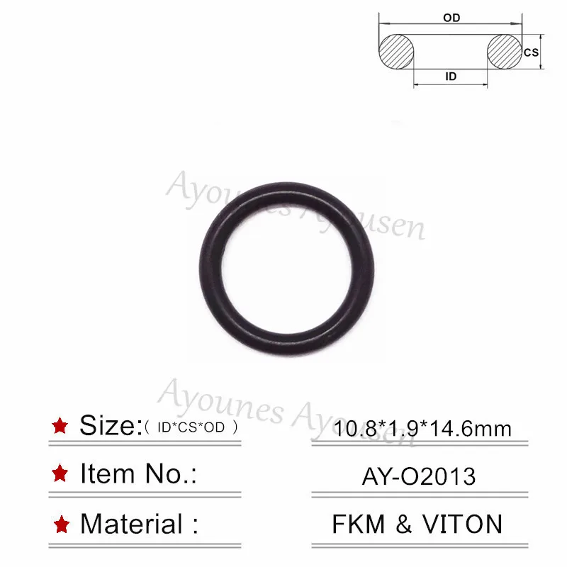Бесплатная доставка Оптовая продажа 100 шт FKM резиновые кольцевые уплотнения 10 8*1 9