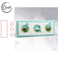 qwell scallop round water drop rectangle frame metal cutting dies set 2021 new metal for craft paper cards diy scrapbooking
