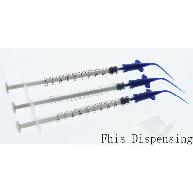 Пластиковый шприц 1cc для изогнутых корневых каналов полости рта упаковка из 100