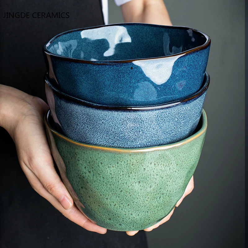 

6 дюймовая креативная керамическая миска для лапши, рамен, миска для лапши из проса, каши, миски для супа, бытовая столовая посуда для завтрак...