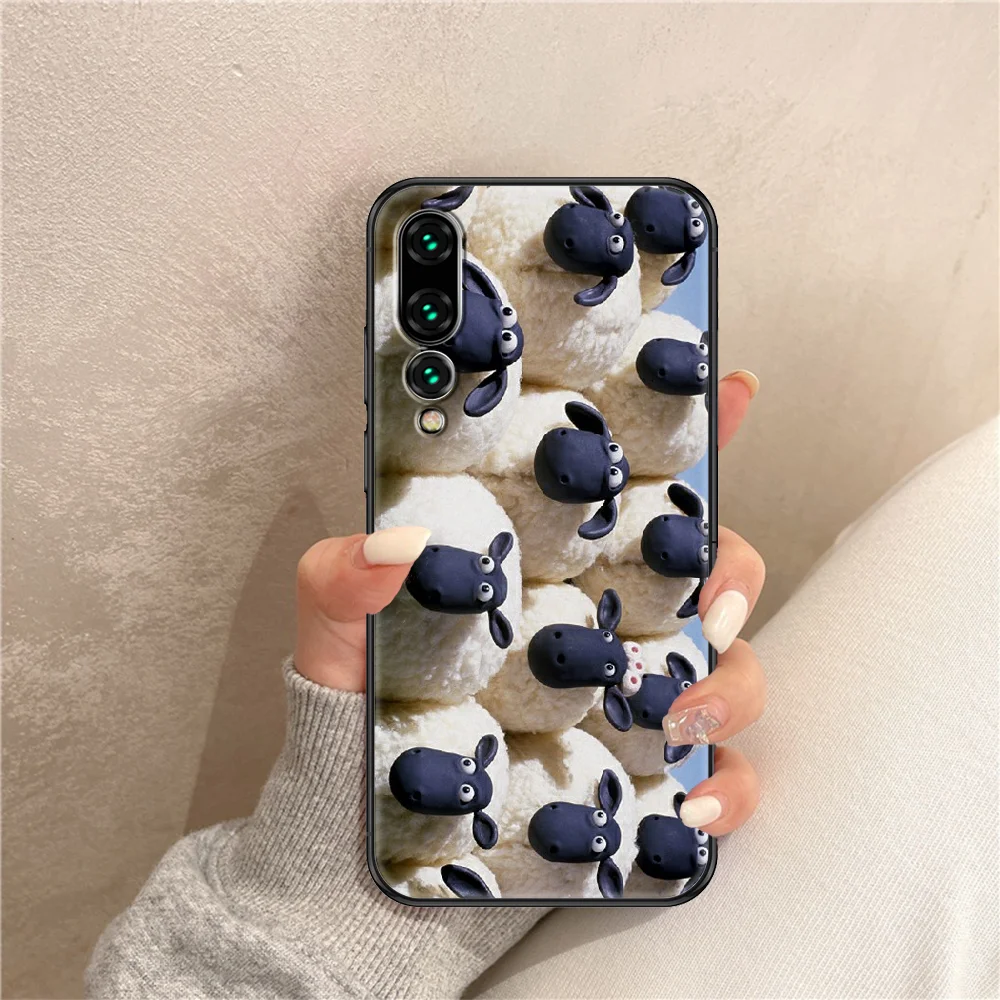 

Shaun Cute Sheeps Phone case For Huawei P Mate P10 P20 P30 P40 10 20 Smart Z Pro Lite 2019 black pretty hoesjes 3D waterproof