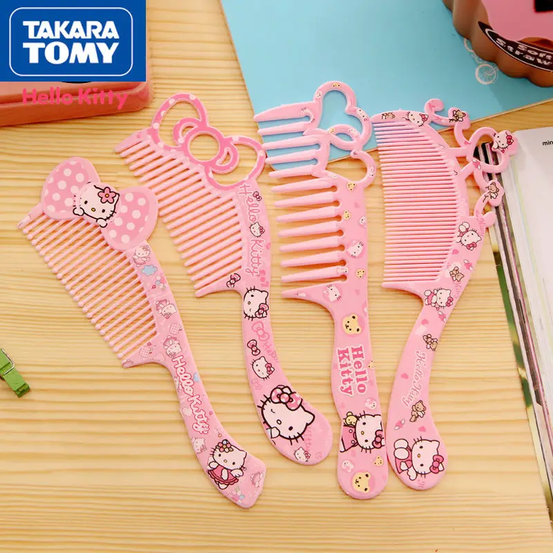 

TAKARA TOMY Cute Cartoon Hello Kitty Comb Simple Creative Makeup Comb Close-tooth Sparse-tooth Children's Comb