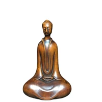 china old beijing old goods exquisite boxwood carved buddha statue
