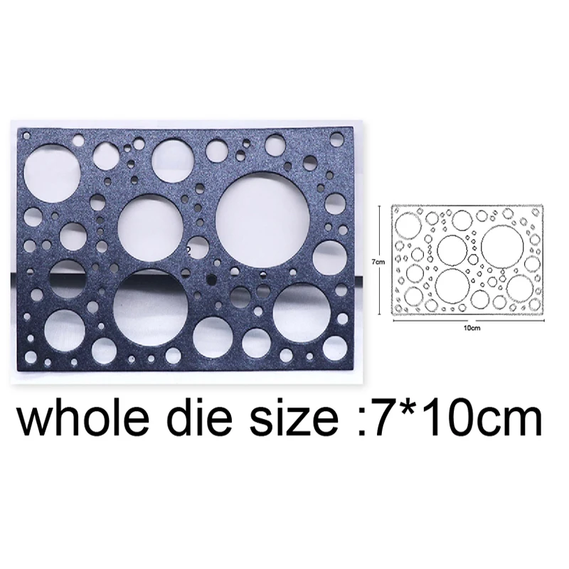 

Bubble Background Frame Metal Cutting Dies for DIY Scrapbooking Hands-on Embossing Die Cut Craft Paper Card Making Stencils dies