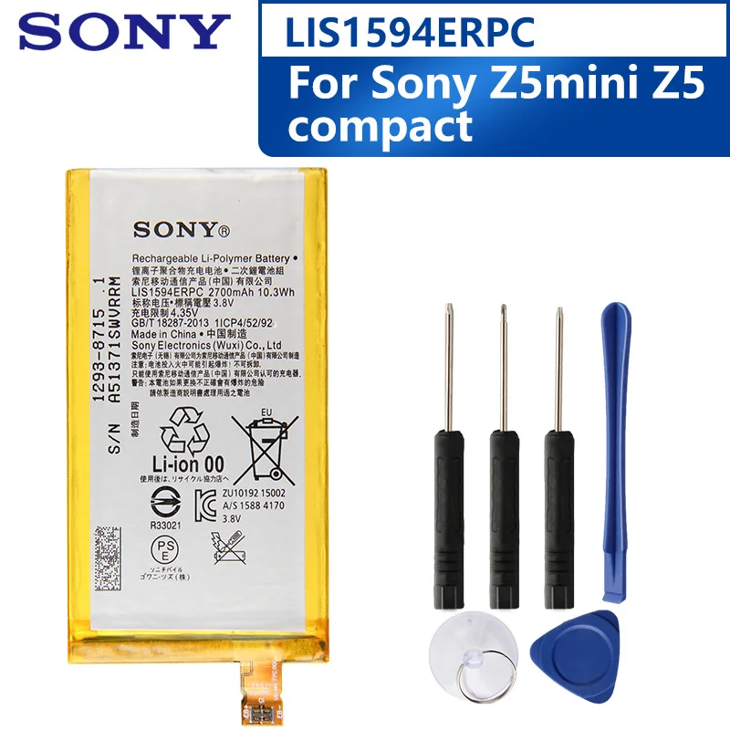 Оригинальный Сменный аккумулятор для телефона SONY Xperia Z5C Z5 mini E5823 z5 compact LIS1594ERPC