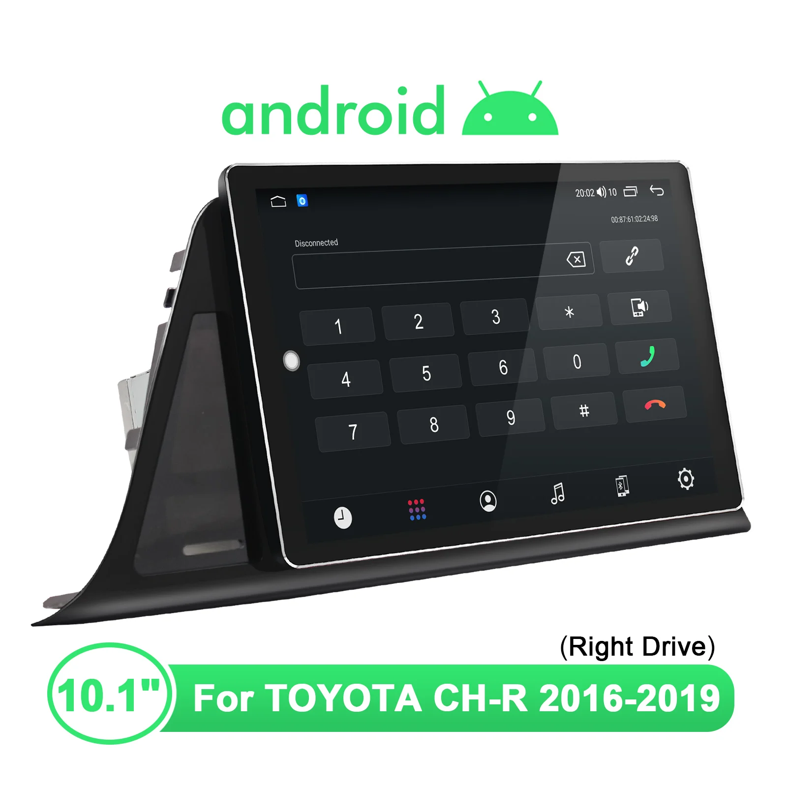 저렴한 라디오 2 딘 스테레오 수신기 자동차 헤드 유닛 GPS 네비게이터 HD 1280*800 도요타 C-HR CH-R CHR 2016 2019 무선 안드로이드 자동