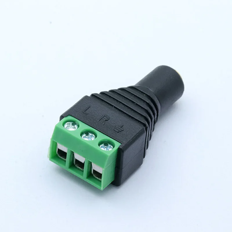 

100pcs 3.5mm Jack Video AV Balun 3.5mm stereo female to AV Screw Terminal Stereo jack 3.5 mm female 3 pin Terminal Block Plug