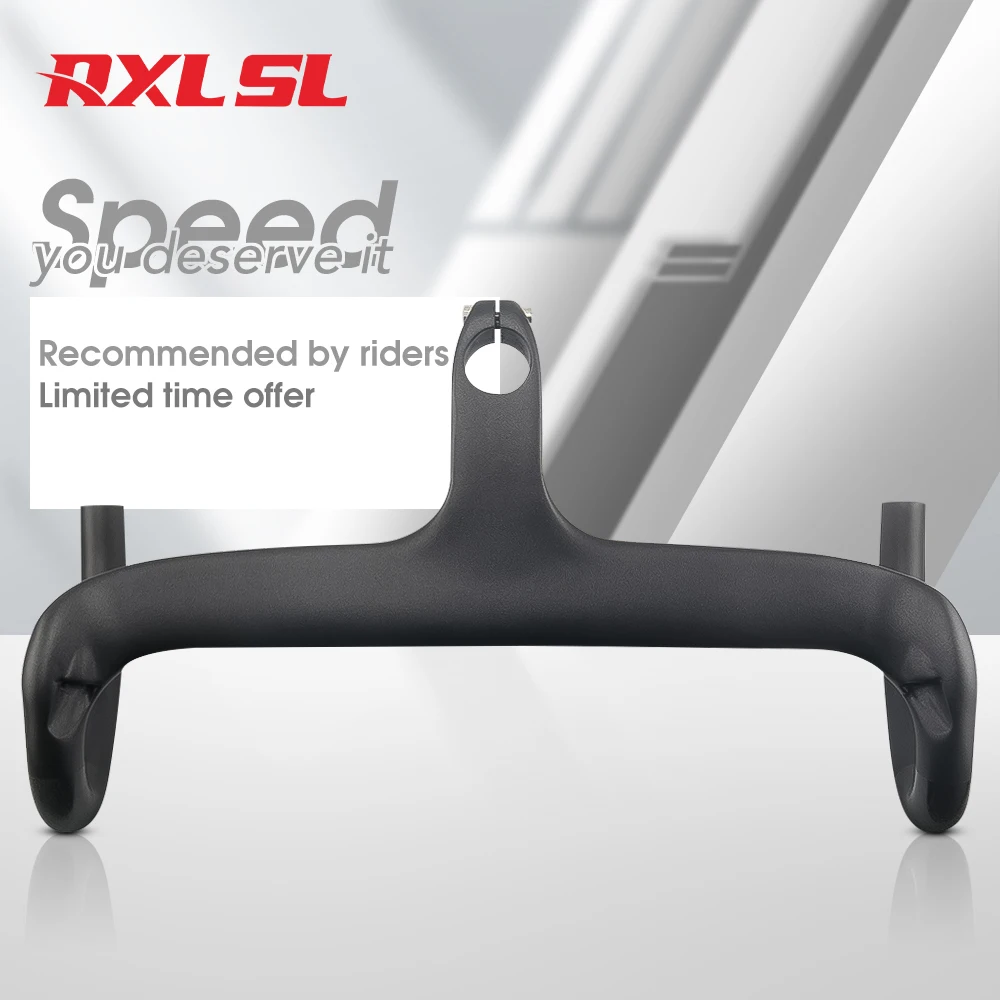 RXL SL Bicycle Carbon Integrated Handlebar UD Matte 400/420/440mm Road Bike Handlebars | Спорт и развлечения