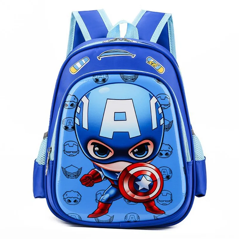 Disney Children Backpack Cartoon Kids Walking Cars Bag Captain America Schoolbag Creative Gift