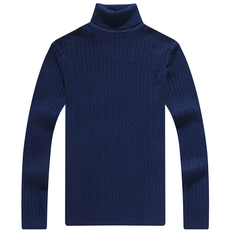 

2020 Autumn and Winter New Men's Jacquard Turtleneck Sweater Fashion Casual Thick and Warm Pullover Sweater Male Brand Clothes