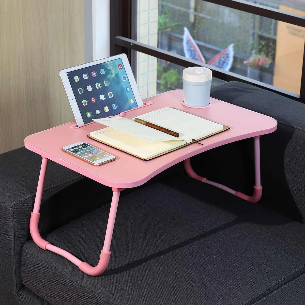 Prezzo Supporto Per Laptop Pieghevole Portatile Supporto Da Tavolo Da Studio Scrivania Per Computer Per Divano Letto Slot Per Tablet Per Notebook Supporto Da Tavolo Per Tè