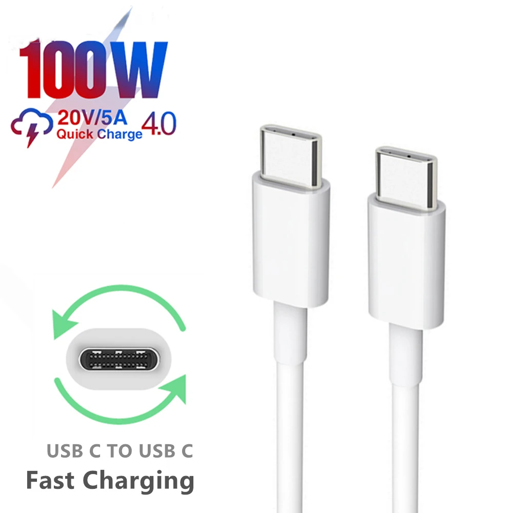 

BaySerry 5A USB Type C To USB Type C Cable 100W USB-C Fast Charger PD USC-C Cable For Samsung S21 Xiaomi mi 11 Macbook Pro iPad