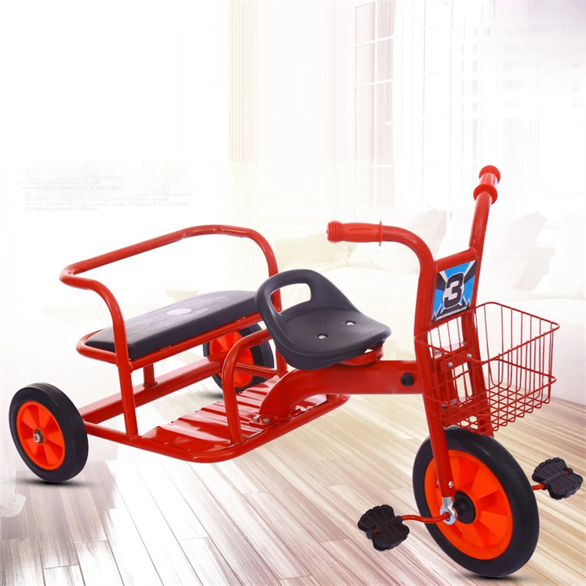 Kindergarten Double Pedal Children's Tricycle 1-8 Years Old Bicycle Outdoor Sports Stroller Taxi Trike Tandem For Kids | Спорт и