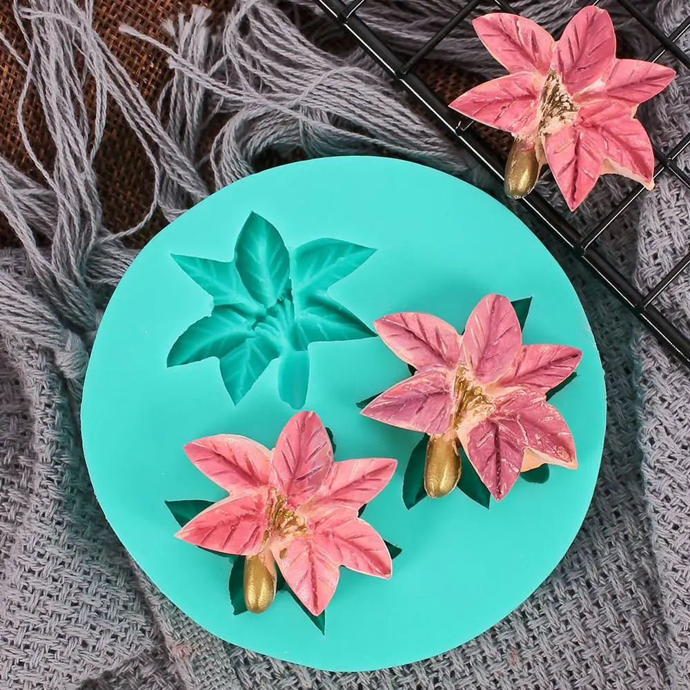 4 шт. силиконовые формы для выпечки в виде Розы клена пиона гвоздики шоколада | Дом