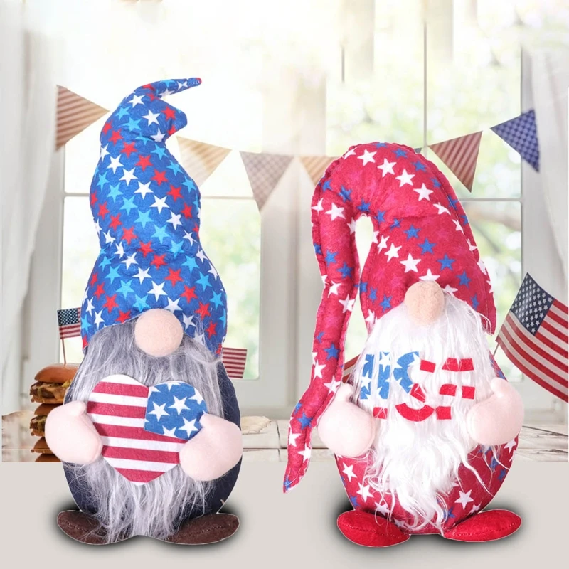 

Independence Day Gnome Stars Patriotic Veterans Day Nisse Tomte 4th of July Gift 69HF