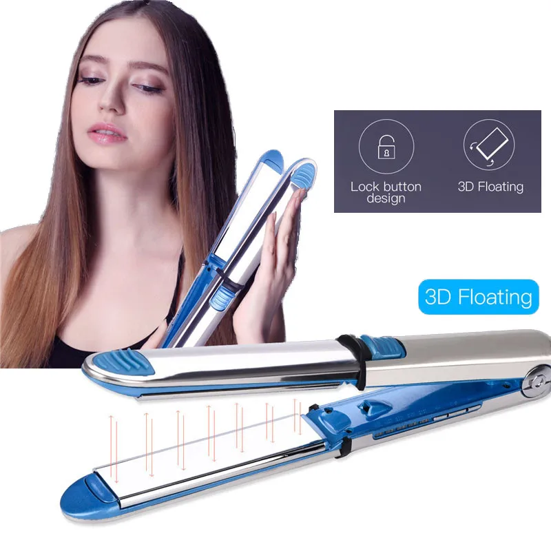 

Nano Titanium Hair Straightener Curler Ceramic Flat iron Temp Fast Electric Straightening Iron Curling Hair Irons Metal Housing