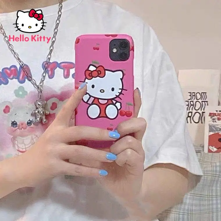 

Hello Kitty for IPhone 7/8P/X/XR/XS/XSMAX/11/12Pro/12mini Cute All-inclusive Silicone Frosted Mobile Phone Soft Case