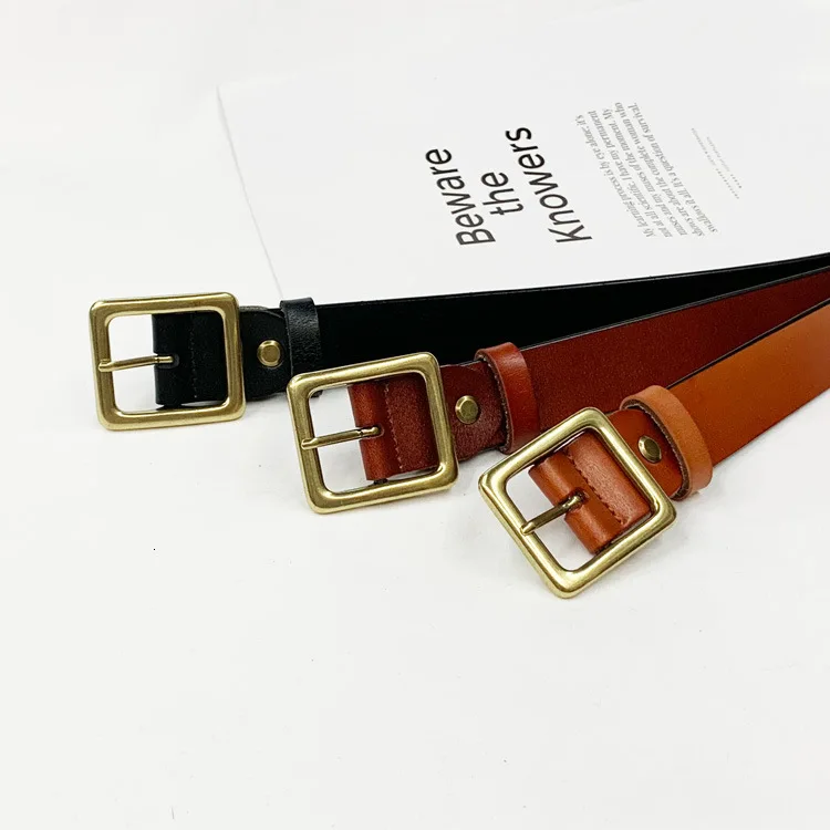 

New Woman Genuine Leather Cow Skin Strap Fashion Vintage Belt Pin Buckle Belts For Women Top Quality Jeans Girdle