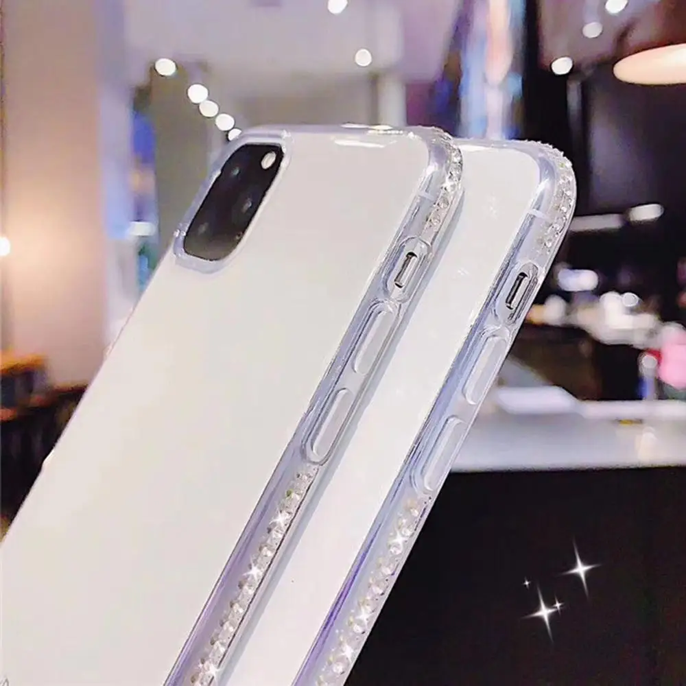 Блестящий чехол для телефона с бриллиантами и блестками iphone 6 6s 7 8plus X XR XS 11pro max