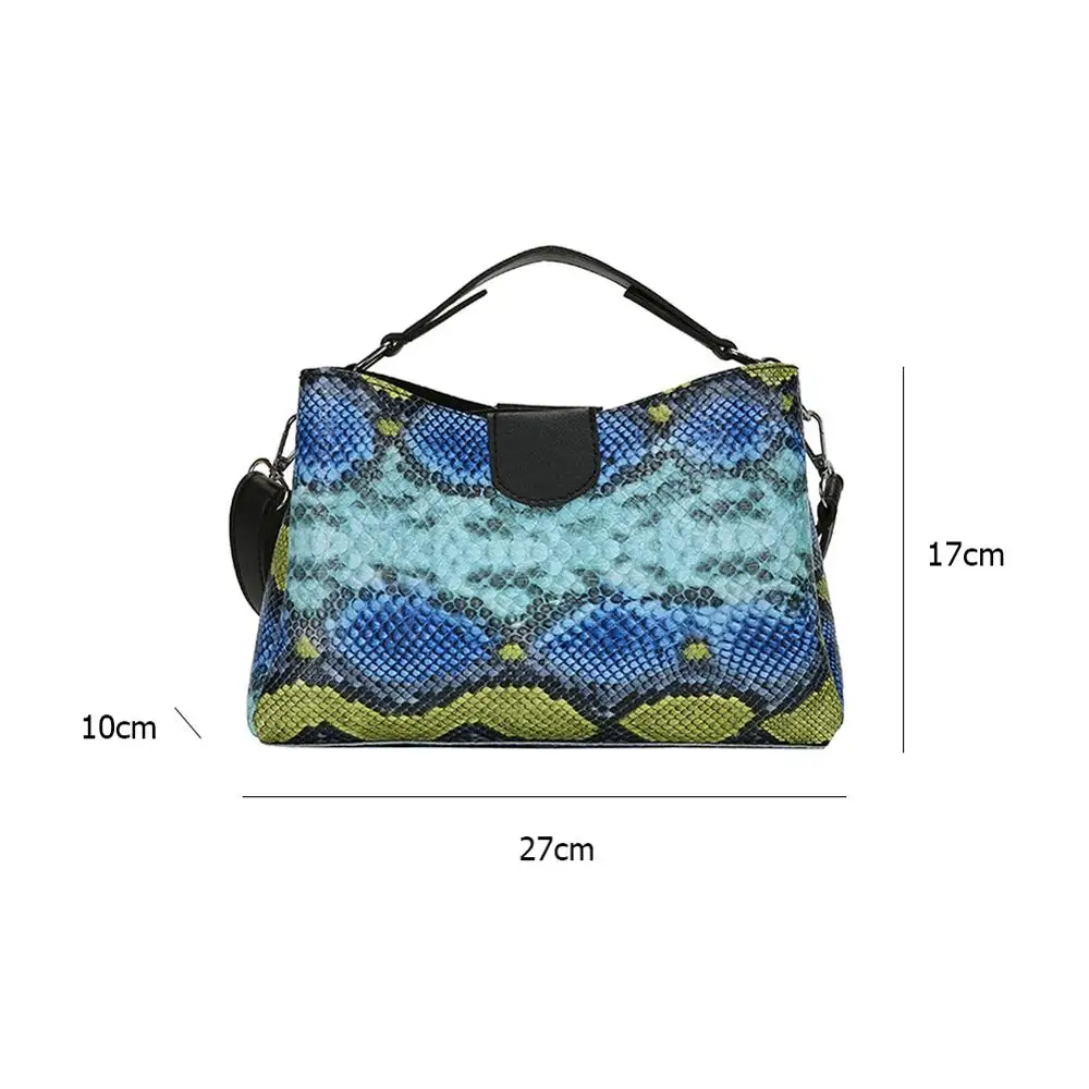 

Fashion Serpentine Women Shoulder Messenger Bag PU Leather Vintage Snake Print Chain Female Crossbody Handbags