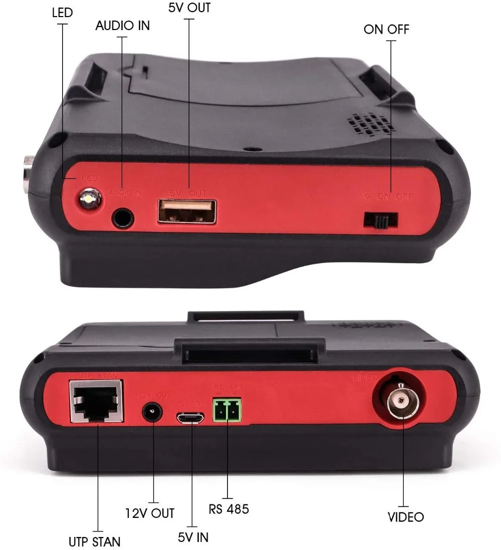 4.3 Inch HD CCTV Tester Monitor CVBS AHD CVI TVI Camera 8MP 5MP 2MP 720P UTP Cable PTZ UTC | Безопасность и защита