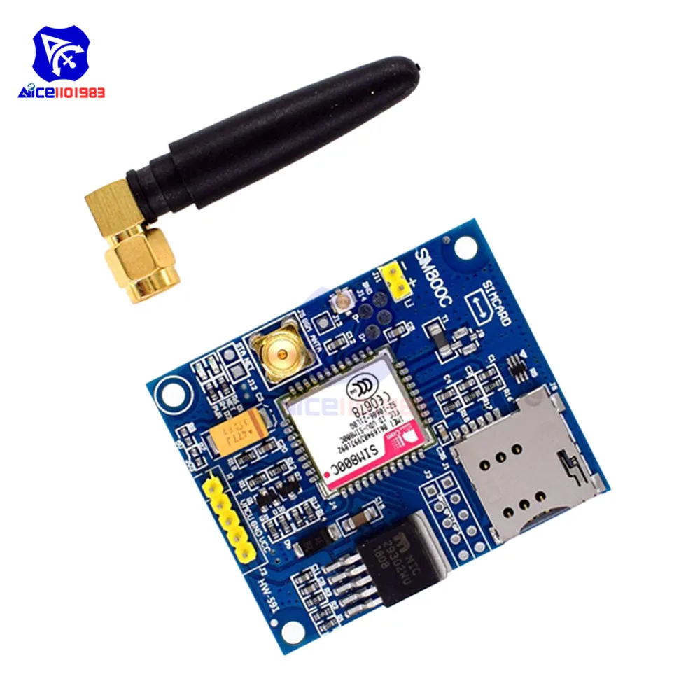 Модуль diymore SIM800C с четырехдиапазонным GSM GPRS Поддержка TTS/DTMF плата модуля антенной