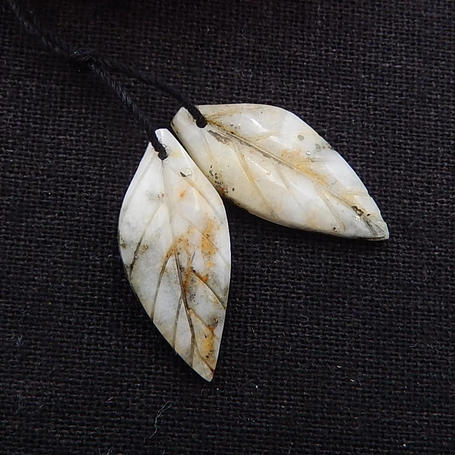 Полудрагоценные камни ювелирные аксессуары натуральный пирит резной лист