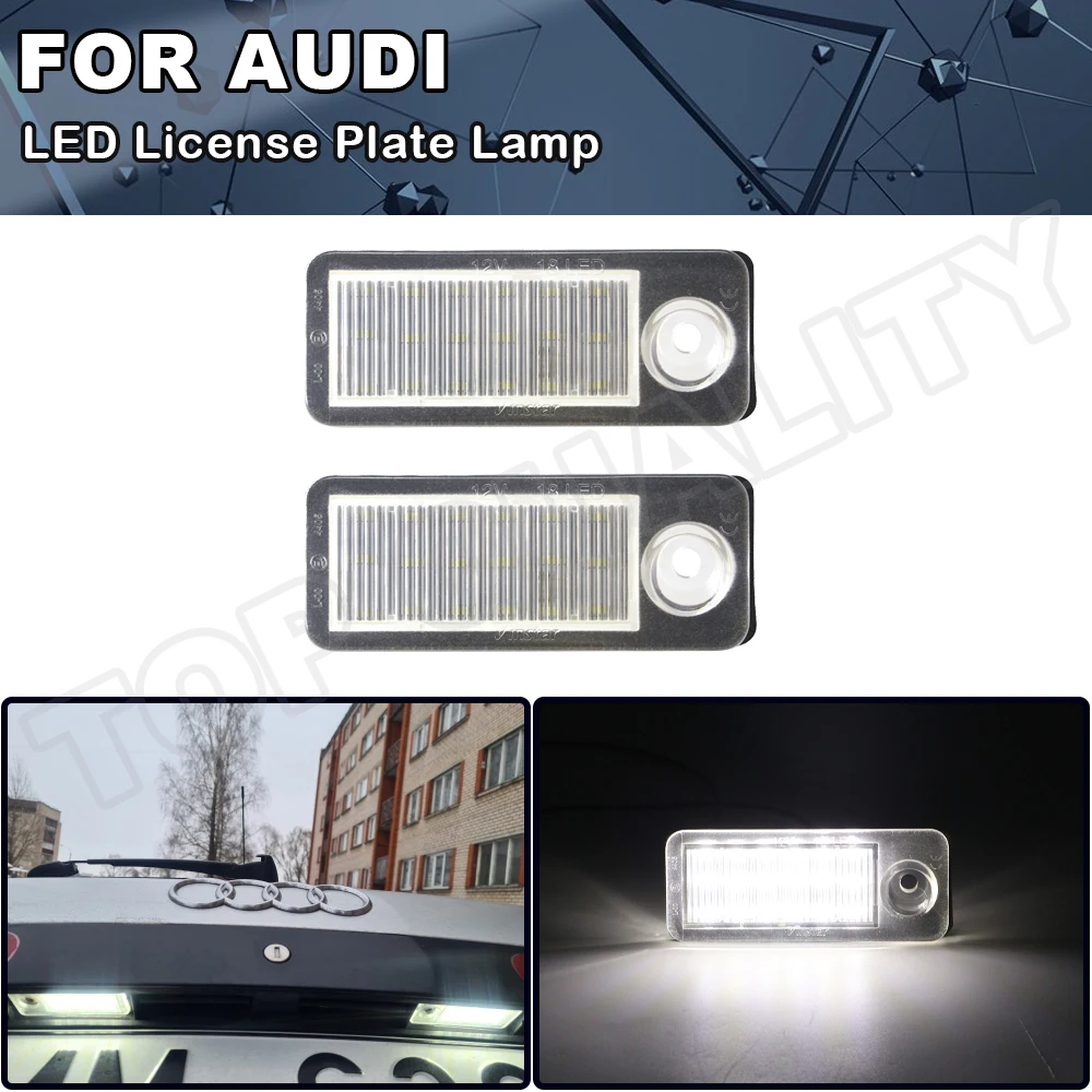 

2X для Audi A6 C5 4B Avant Wagon 1998-2005 Audi RS6 плюс 2003-2005 Canbus светодиодный номерной знак светильник номерной знак лампа ксенон белый