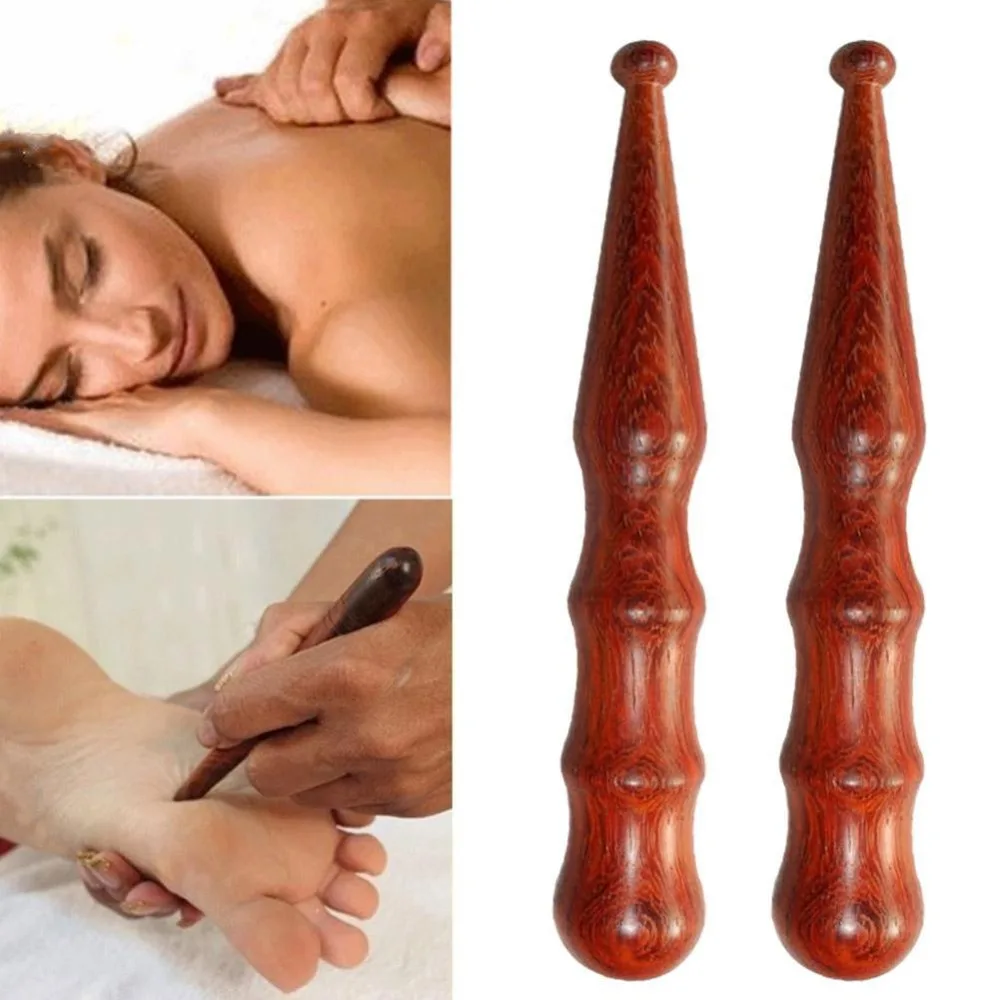 

15cm Long Wooden Spa Muscle Roller Stick Cellulite Blaster Deep Tissue Fascia Trigger Point Release Self Foot Body Massage Tools