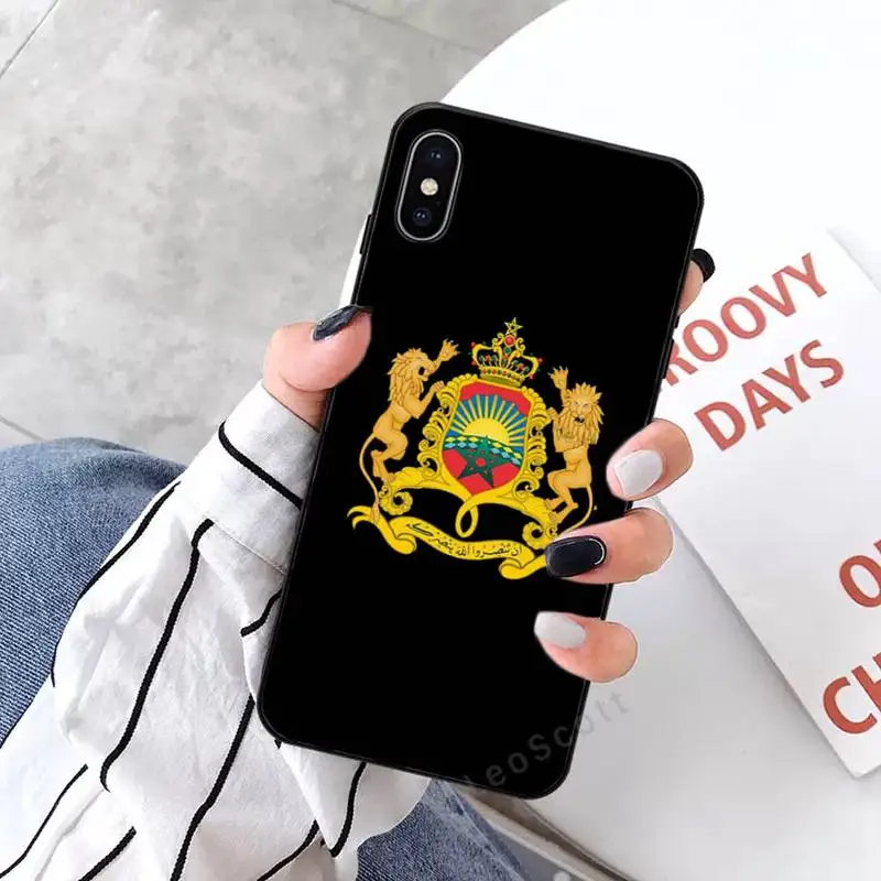 

Morocco Flag Coat Of Arms Phone Cases for iPhone 11 12 mini pro XS MAX 8 7 6 6S Plus X 5S SE 2020 XR