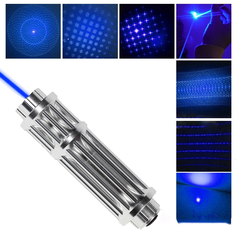 Высокая мощность 5000000 м синие лазерные указки 450нм лазер флэш-светильник горящая