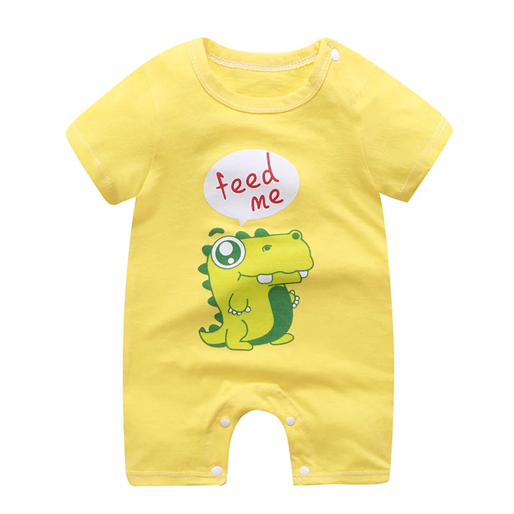

2021 summer baby suit cartoon pattern short-sleeved T-shirt shorts pajamas set animal & letter printing casual two-piece sum