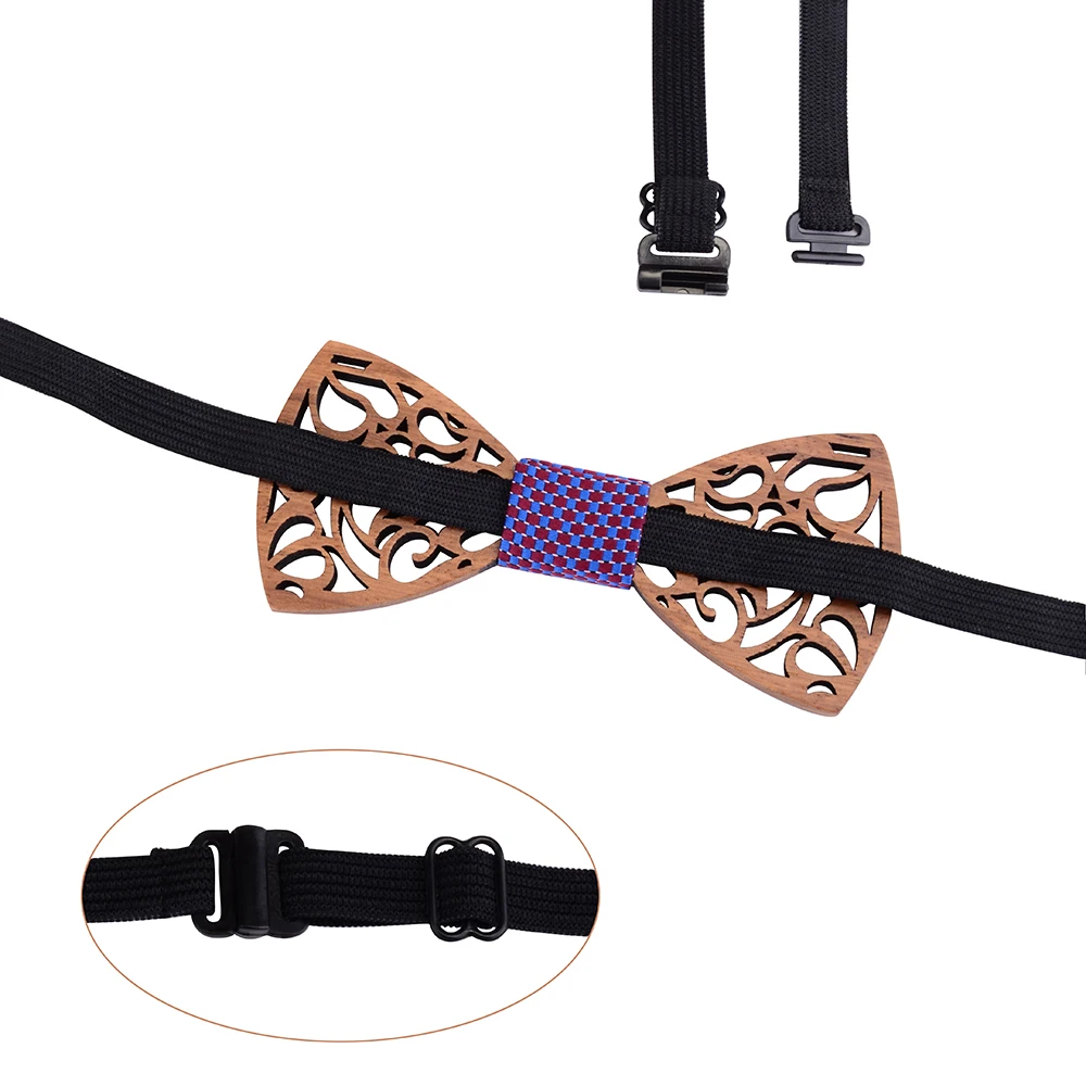 2020 синий деревянный набор галстуков бабочек с вырезами из дерева для мужчин