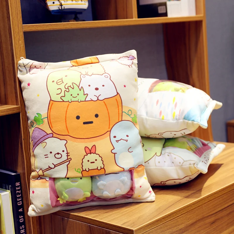 A Bag pudding Of Sumikko Gurashi Plush 8 pcs Japanese Animation Sumikko Gurashi Soft Pillow Corner Bio Cartoon Toy for Girls