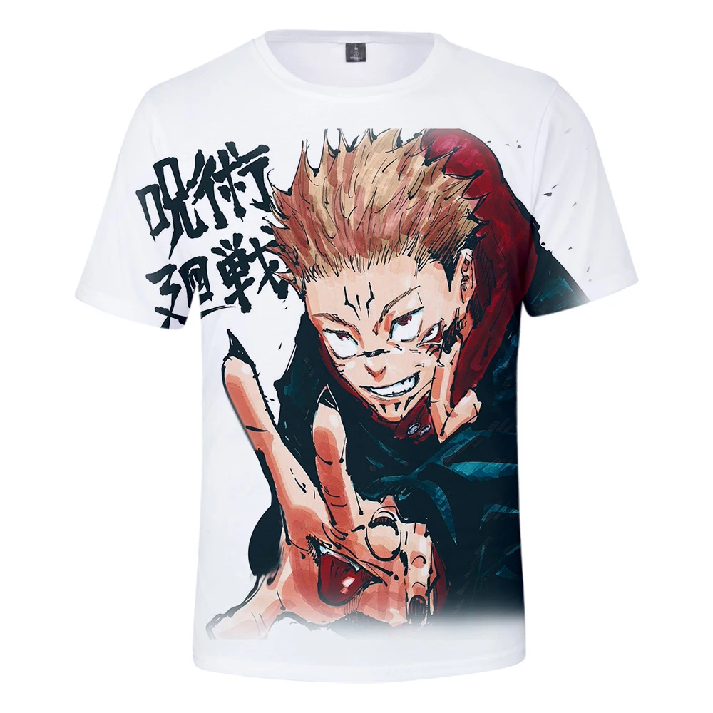 

2021 anime Jujutsu Kaisen 3D Print tshirt Harajuku men women streetwear summer harajuku Short Sleeve tops Kpop boy/girls tshirt