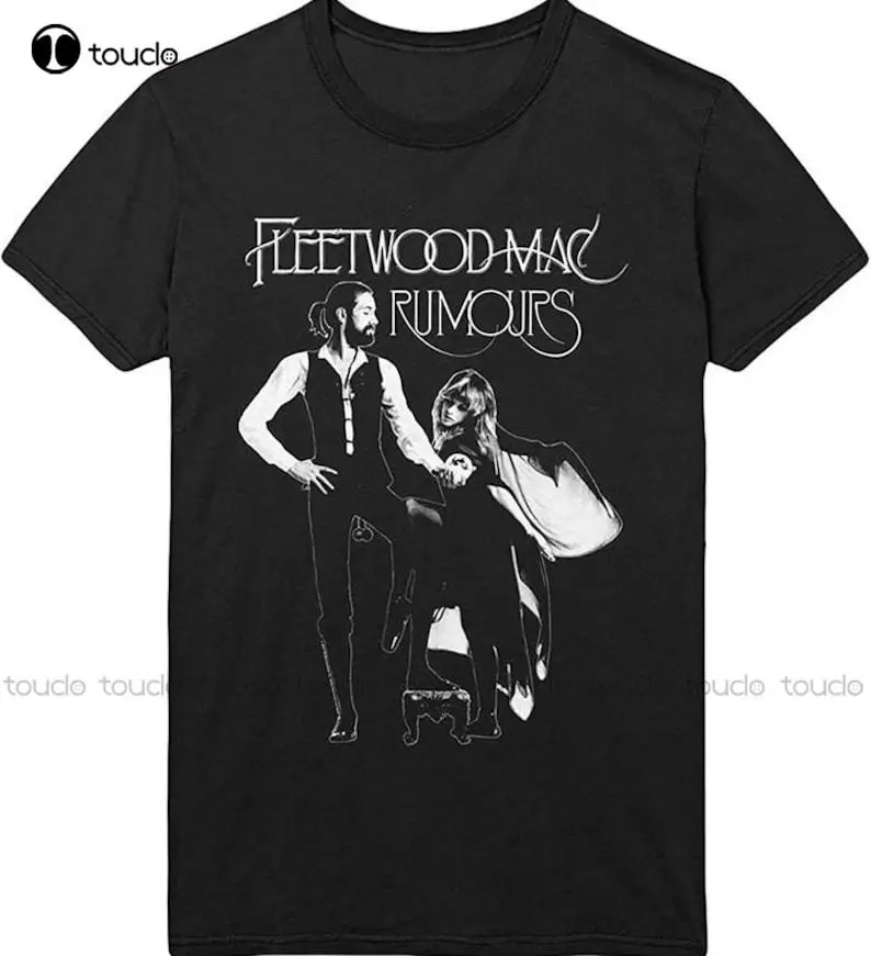 

New Fleetwood-Mac Rumours T-Shirt Rock Band T-Shirt Music Shirt Black Vintage Design T-Shirt Size S- 5Xl Swim Shirt
