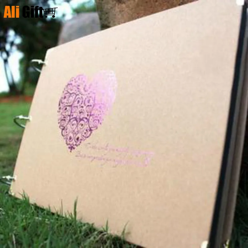 10 дюймовый альбом сделай сам скрапбукинг серия сердец крафт бумага фотоальбомы