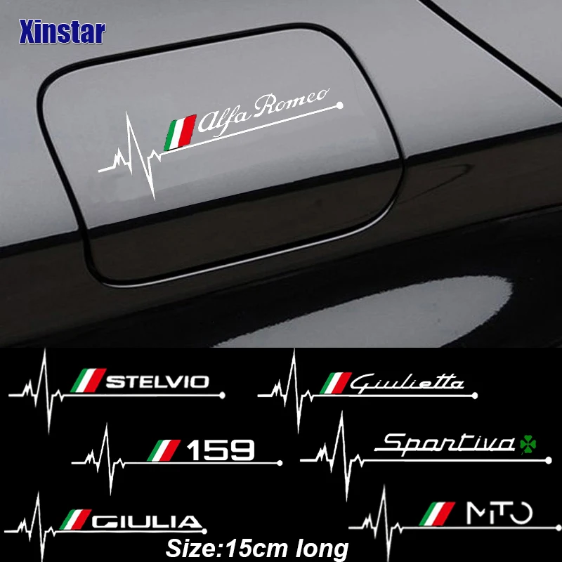 

Car Tank Cap Sticker For Alfa Romeo Giulia Giulietta 159 156 MITO Stelvio 147 Sportiva Auto Accessories