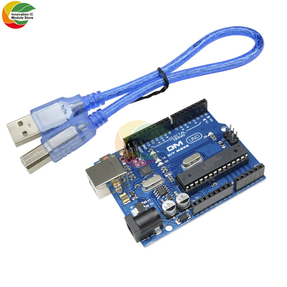 

Ziqqucu UNO R3 ATMEGA328P ATMEGA16U2 Module Development Board with Type-B USB Cable for Arduino I/O ISP