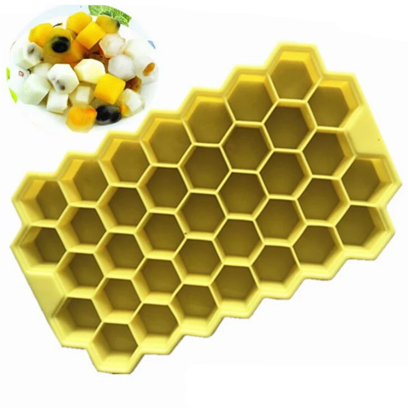 Сотовый лоток для кубиков льда 37 кубов силиконовый DIY ледяной кубик Желе Форма с