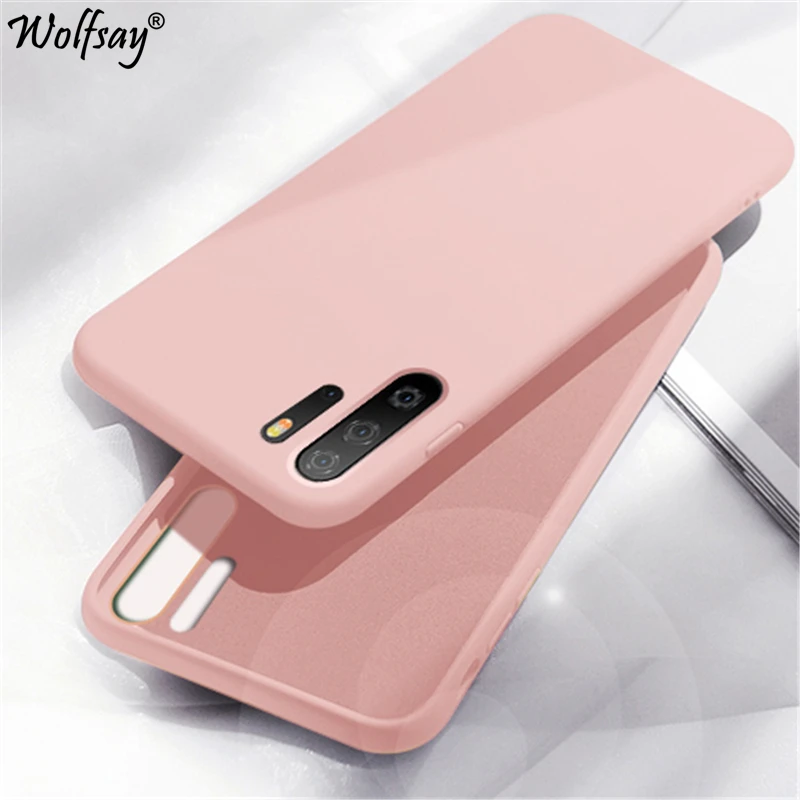 Чехол из ТПУ для Huawei P30 Pro чехол углеродного волокна однотонный Жидкий телефона